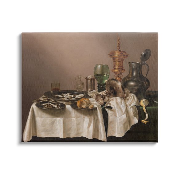 Stupell Industries Still Life with Gilt Cup Willem Claesz Classic Painting Painting Gallery Wrapped Canvas Print Wall Art, Design by one1000paintings