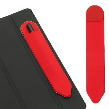 Uxcell Pencil Holder for Stylus, Adhesive Elastic Pen Case Sleeve Pouch Stylus Holder Pocket Elastic Pen Pouch Accessories for Tablet Case Notebook Outdoor, Red