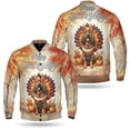 thumbnail image 3 of Happy Thanksgiving Bloodhound Turkey Costume Pumpkins Autumn Leaves All Over Print 3D Baseball Jacket Dog Lover Bomber Jacket Softball - 13014, 3 of 6