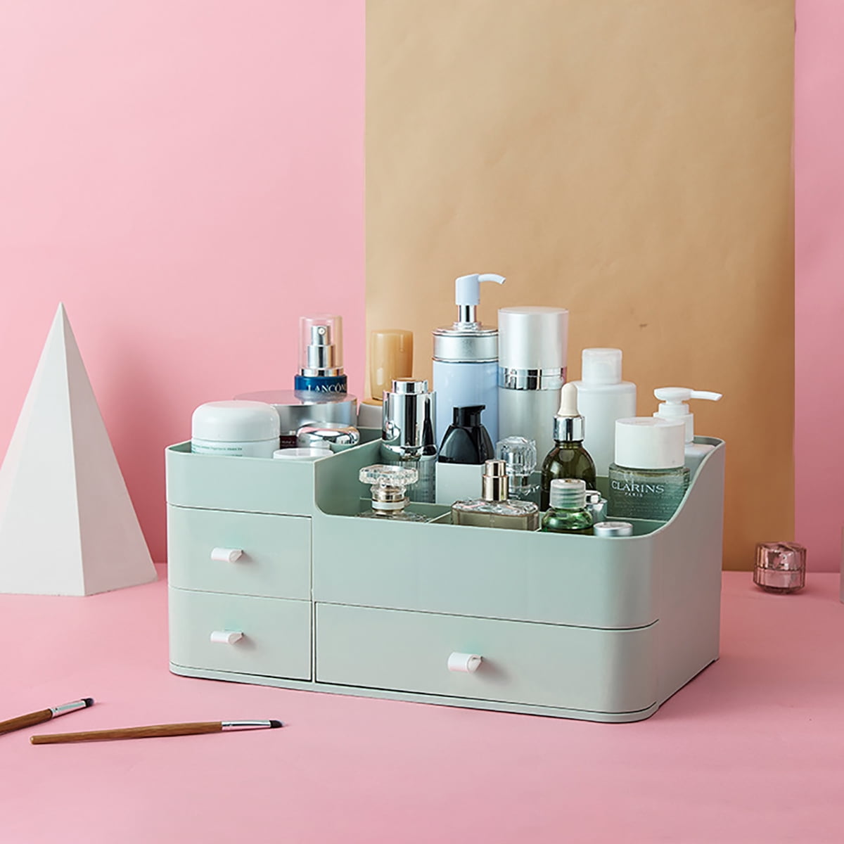 Cosmetic Desktop Storage Box Makeup Jewelry Drawer Organizer
