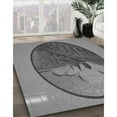 thumbnail image 3 of Ahgly Company Machine Washable Indoor Round Transitional Grey Gray Area Rugs, 8' Round, 3 of 7