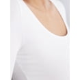 thumbnail image 4 of Emmalise Women’s Long Sleeve Scoop Neck Fitted Top Neutral Multipack 2 S, 4 of 4