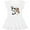 AA-White, variant on Inktastic I'm Three-cowgirl Riding Horse Birthday Girls Toddler Dress