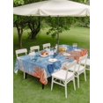 thumbnail image 4 of Outdoor Tablecloth with Umbrella Hole for Patio/Picnic/Party/Camping, Sea Turtle Coastal Waterproof Table Cloth Rectangle Table Cover Washable, Summer Beach Coral Nautical Retro (60"x 102"), 4 of 8