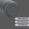 thumbnail image 5 of FROC | Termo The Lake - Acero Inoxidable 450 ml, Base Antiderrapante, Tapa de Silicón Antiderrame Diseño Compacto - Ideal para Bebidas Frías y Calientes, 5 of 5