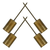 CATIEBYE Multi-Color Iron Candle Cup, Design for Christmas Tree, Versatile Use, 4Pcs