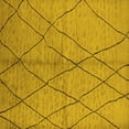 thumbnail image 1 of Ahgly Company Machine Washable Indoor Square Solid Yellow Modern Area Rugs, 5' Square, 1 of 4