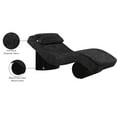thumbnail image 2 of Meridian Furniture Marcella Black Fabric Upholstered Chaise Lounge, 2 of 9