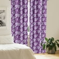 thumbnail image 3 of Ambesonne Flowers Window Curtains, Hydrangea Lilacs Field, Each 28" W x 95" L, Pale Blue Purple White, 3 of 5