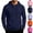 Navy, variant on HAJWOH Men's Hoodie Pullover Long Sleeve Sweatshirt Drawstring Casual Workout Top With Pockets