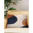 thumbnail image 2 of Outdoor Pillows Waterproof, Brown Navy Blue Bedding Throw Pillows with Insert for Couch Sofa Bed, Modern Abstract Art Geometric 12x20 Inch Pillowcases Decorative Camping Patio Pillow Set of 1, 2 of 8