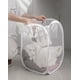 thumbnail image 2 of Bud Mesh Pop Up Cesto de ropa sucia, Cesto de ropa plegable portátil para habitación de niños, dormitorio universitario o viaje, plegable para almacenamiento, blanco Ormromra WMPH-1016, 2 of 7