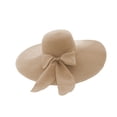 thumbnail image 4 of ATOYSOY Womens Big Bowknot Raffia Hat Large Floppy Foldable Roll up Beach Cap Sun Hat, 4 of 5