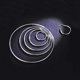 thumbnail image 2 of Hoop Earrings Sterling Silver Polished Round Circle Endless Earrings Diameter 20,30,40,50,60,70,80mm Ref: 4225, 2 of 5