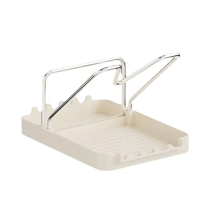 Multifunctional Pot Lid Organizer - Countertop Kitchen Utensil Holder for Lids, Spatulas & Utensils