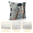 thumbnail image 4 of SHANXI Cute Cartoon Sushi Throw Pillow Covers Decor Pillowcases PolyesterSquare Hidden Zipper Home Cushion Decorative Pillowcase 24x24in, 4 of 5