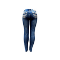 thumbnail image 2 of Jack David Premium Women's Bootcut Rhinestone Mid Rise Bootcut Stretchy Denim Jeans Pants, 2 of 6