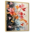 thumbnail image 2 of Designart "Coral Grey Maple Tree Maple Charm" Floral & Botanical Floater Framed Canvas Print, 2 of 7