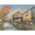 thumbnail image 2 of Calcasola, Stephen 24x19 Gold Ornate Wood Framed with Double Matting Museum Art Print Titled - Somers Farm Scene, 2 of 4