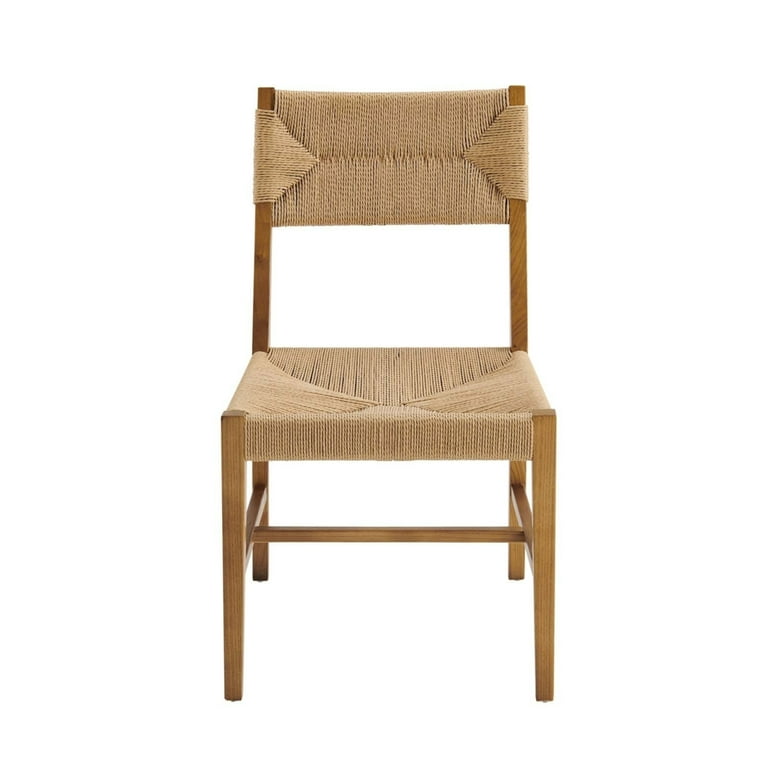 ダイニングチェア D-Bodhi FERUM INDUSTRIAL DINING CHAIR Bodie Elm Wood Dining Chair with Woven Paper Rope Seat and