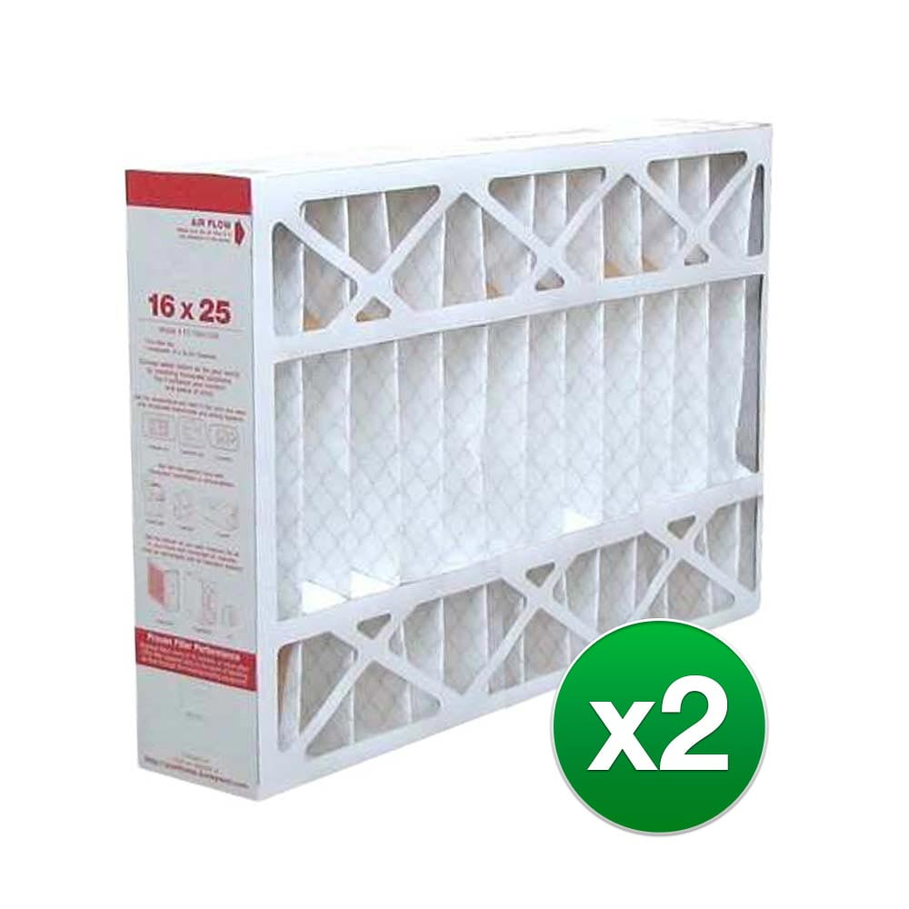 2 Pack 16x25x4 Merv 8 Pleated AC Furnace Air Filters Each for sale online 