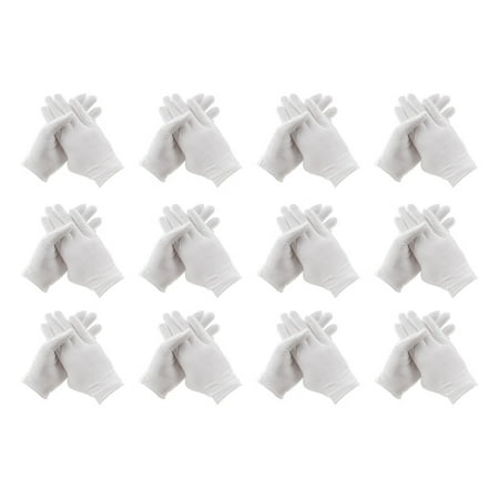 

Jpgif White Cotton Gloves White Cotton Work Gloves For Dry Hands And Beauty Hydrating 12 Pairs