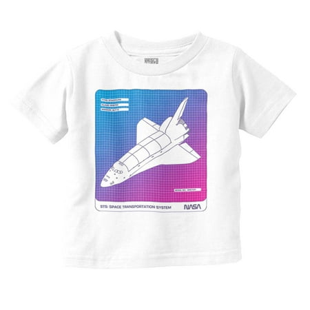 

Vaporwave NASA Space Transportation Toddler Boy Girl T Shirt Infant Toddler Brisco Brands 3T