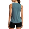 thumbnail image 3 of NELEUS Womens Workout Tops for Casual Athletic Running Gym V Neck Loose Fit Yoga Shirts Summer Tees,Blackish Green,US Size M, 3 of 9