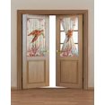 thumbnail image 2 of Brown Turtle Coastal Blackout Curtains, French Door Curtains for Door Window, Summer Beach Nautical Coral Shells Starfish Privacy Drapery for Patio/Sidelight Doors, 1 Panel with Tieback, 25x40 Inches, 2 of 6