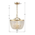 thumbnail image 3 of Crystorama Rylee 4 Light Antique Gold Chandelier - 16.5'' W x 17'' H, 3 of 9