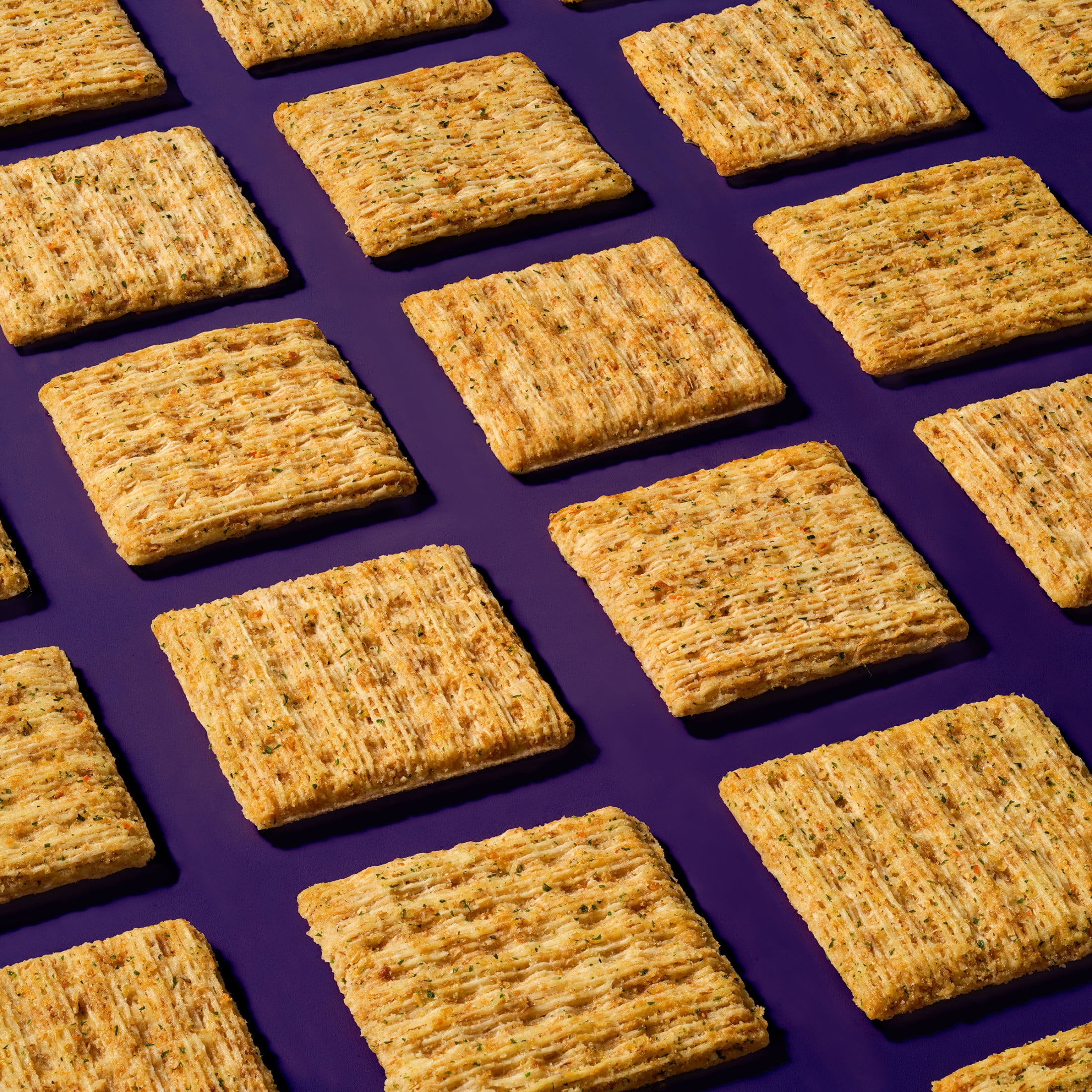 (3 pack) Triscuit Garden Herb Whole Grain Wheat Crackers, Lunch Snacks, Snack Crackers, 8.5 oz
