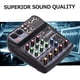 thumbnail image 3 of Consola de mezclado Irfora AI-4 Consola de mezclas compacta Mezclador de audio digital 4 canales BT MP3 Entrada USB + 48V Phantom Power para grabación de música DJ Network Live Broadcast Kar Irfora Consola de mezclado, 3 of 6