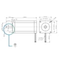 thumbnail image 2 of Nema23 Stepper Motor 57x112mm 4.2A 3.2Nm D=8mm CNC Stepping Motor Single Shaft 457Oz-in For CNC Machine, 3D Printer ,Low Noise - 3.0A SINGLE SHAFT, 2 of 6
