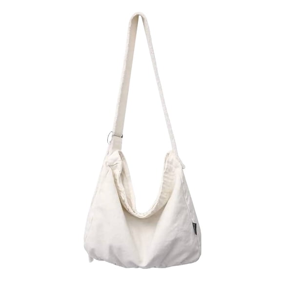 Large Capacity Canvas Messenger Bag Women's Men's Versatile Sling Purse Solid Color Crossbody Bag Casual Shoulder Bag with Adjustable Strap for Office & Travel