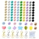 thumbnail image 1 of Cuentas de silicona como juego de llaveros, cuentas de goma de colores, cuentas con llavero para manualidades, pulseras y bisutería., 1 of 9