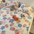 Cute Cartoon Fitted Bed Sheet Single Piece 3pcs Simmons Mattress Dust