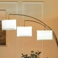 thumbnail image 7 of Spaco Arc Floor Lamp with 3 Hanging Drum Shape Lampshade, Flexible Steel Pole and Marble Round Base, Floor Lamp for Indoor as Living Room, Bedroom, Office, Black/White, 7 of 7