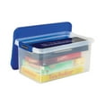 thumbnail image 3 of Latch Lid Storage Bin, 22.38" x 14.19" x 10.63", Clear/Blue | Bundle of 2 Each, 3 of 7