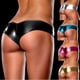 thumbnail image 2 of Lencería sexy para mujer, bragas eróticas de charol, ropa interior de cintura baja, Color dorado y plateado, Mini calzoncillos Lingere para mujer, Tanga, 2 of 5