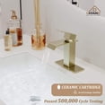 thumbnail image 6 of CASAINC Single Handle Bathroom Faucet, Brushed Gold, 6 of 8