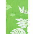 thumbnail image 5 of Stylore Hawaiian Shirt for Men Short-Sleeve Button-Down Shadow Hibiscus Green White 2XL, 5 of 6