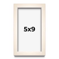 5x9 Frame White Wheat Solid Wood Picture Frame | Moulding Width 0.75 Inches | Interior Depth 0.5
