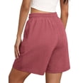 thumbnail image 4 of MOSHU Womens Cotton Shorts Drawstring Waist Sweat Shorts for Women Summer Casual Shorts with Pockets, 4 of 10