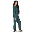thumbnail image 5 of MeMoi Women's Pleated Jogger Pants and Long Sleeve Shirt Set - Womens - Female, L, Dark Teal, 5 of 7