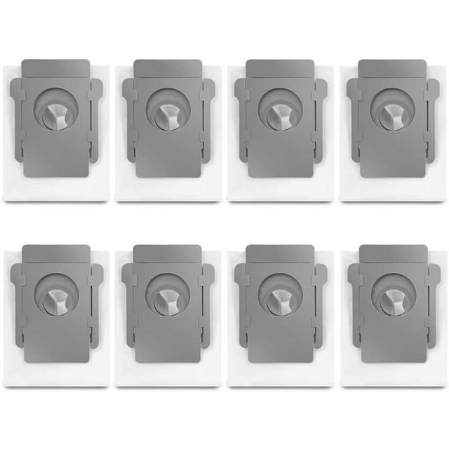 8 Pack Disposable Bags - For irobot Sweeper i7 S9 E5 - Replacement Dust Bag for Vacuum Cleaner Base Robot, Dirt Handling Bag Accessory Kit