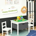 thumbnail image 5 of Gymax 2-in-1 Kids Activity Table & 2 Chairs Set w/Storage Building Block Table White, 5 of 9