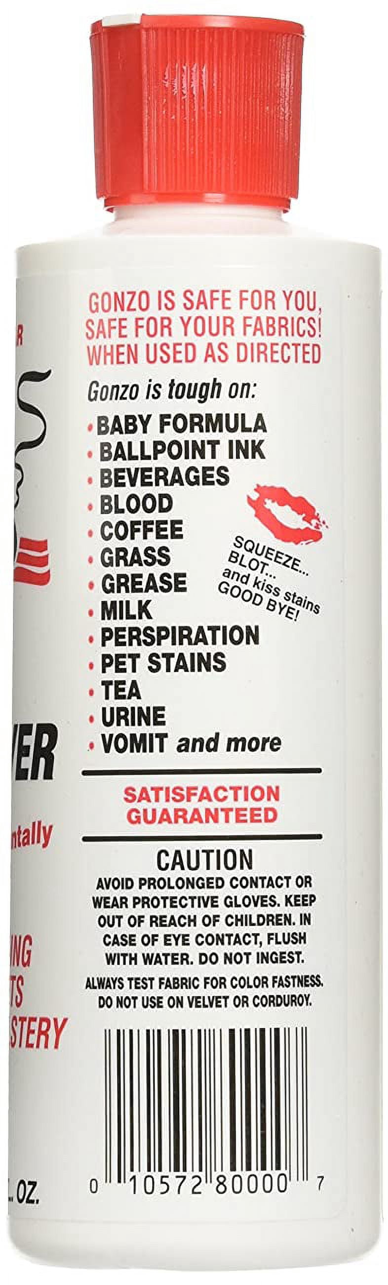 Gonzo No Scent Stain Remover 8 oz Liquid