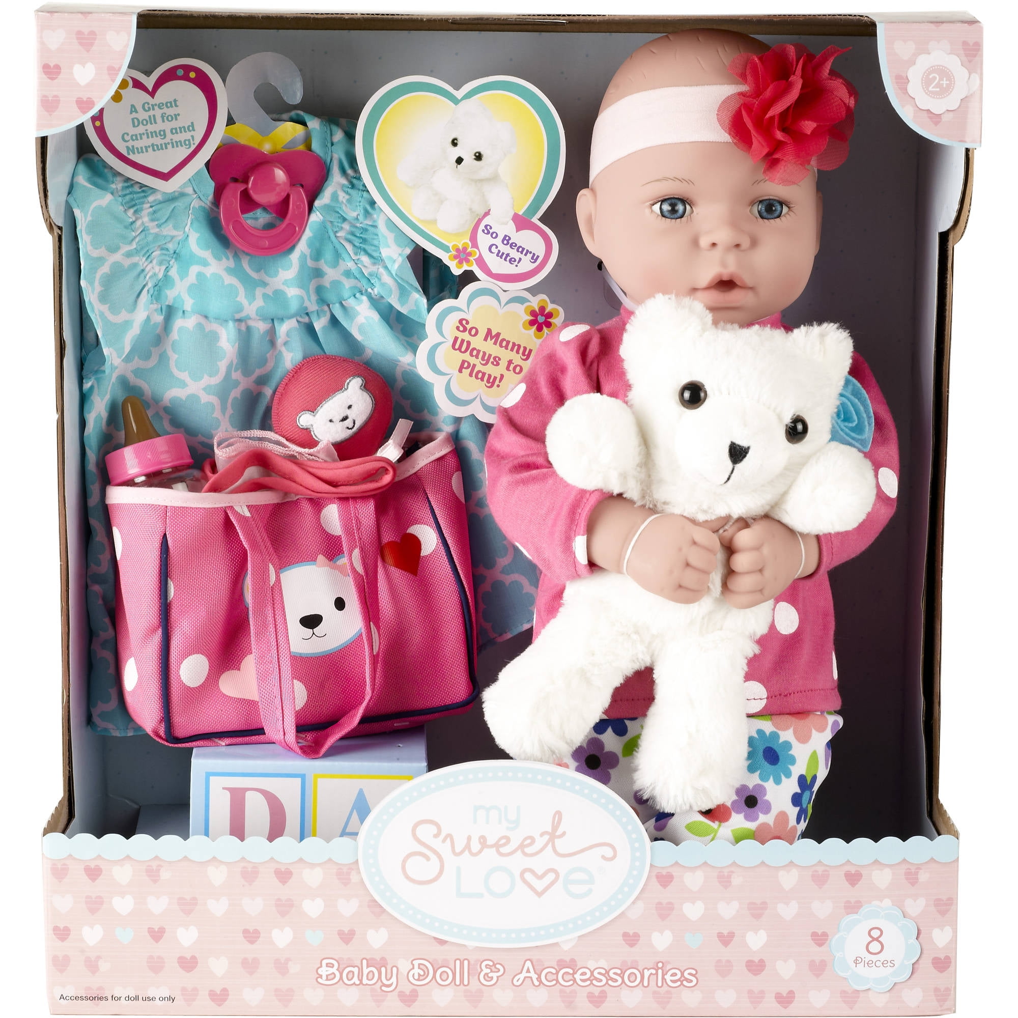 my sweet love 18 baby doll gift set with bear