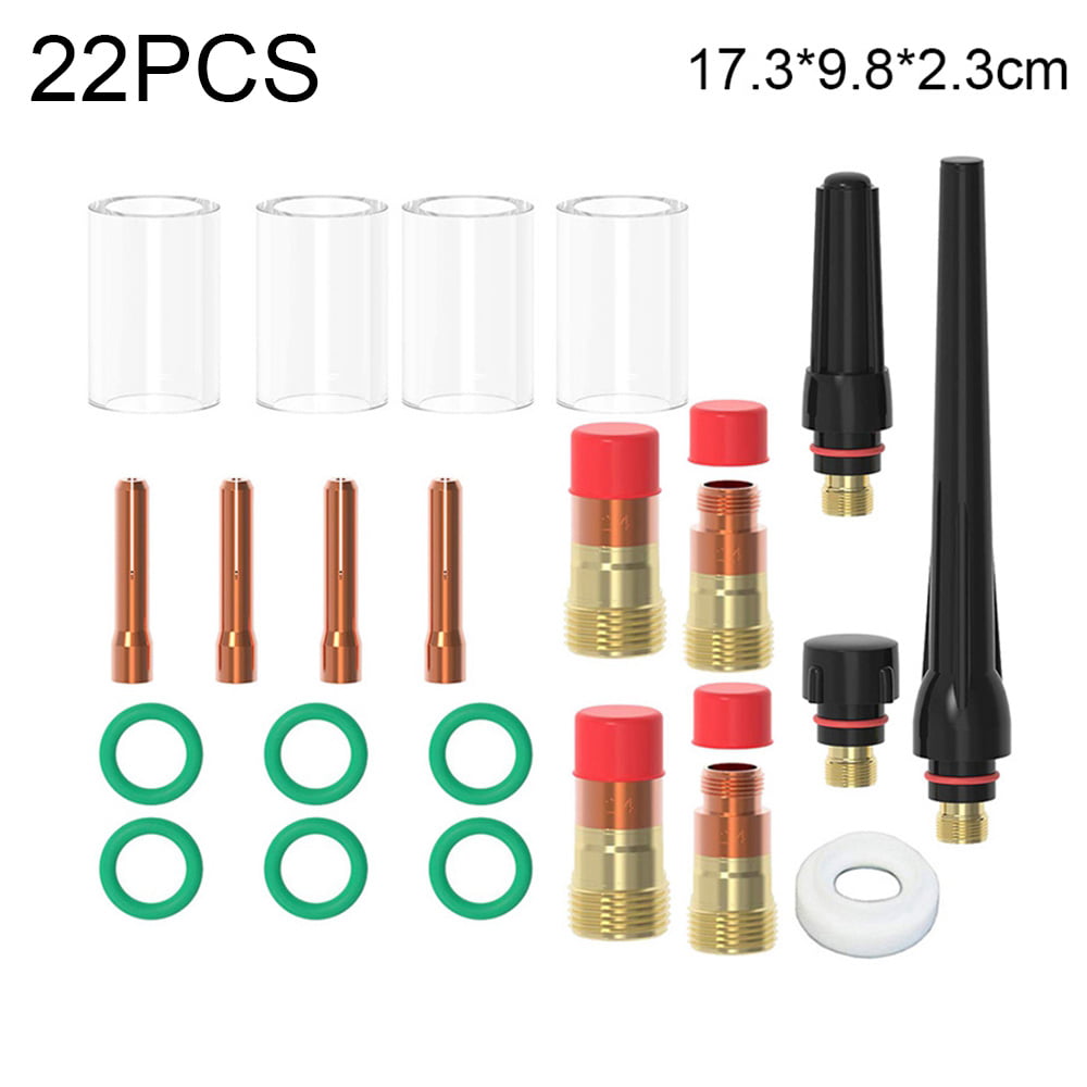 5 pcs TIG Welding Torch Stubby Gas Lens Kit for Tig WP-17/18/26 Series 1/8" 