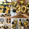 thumbnail image 7 of Black Gold Birthday Party Decorations, Happy Birthday Banner, Black Gold Balloons Party Supplies Confetti Balloons for Men Women, 7 of 7